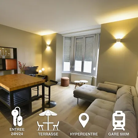 Apartment T2, Centre Ville, Gare 600m, Prox Lille, Terrasse