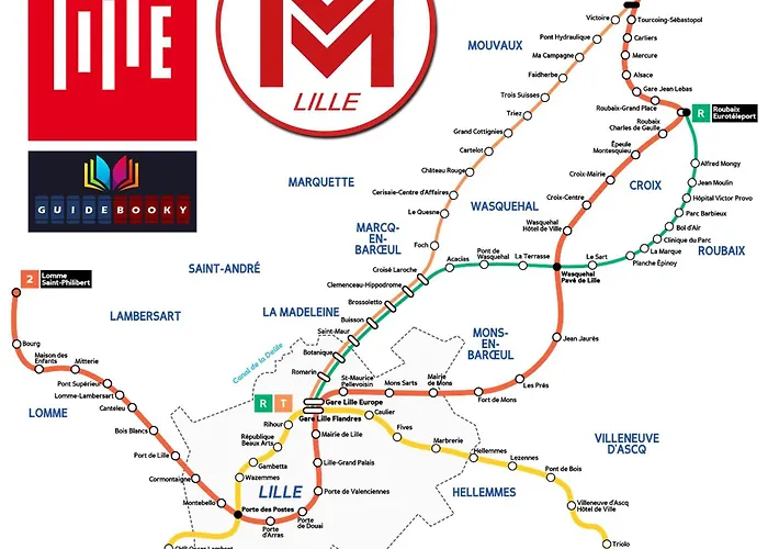 T2, Centre Ville, Wifi, Gare 600m, Prox Lille, Terrasse Apartment Tourcoing