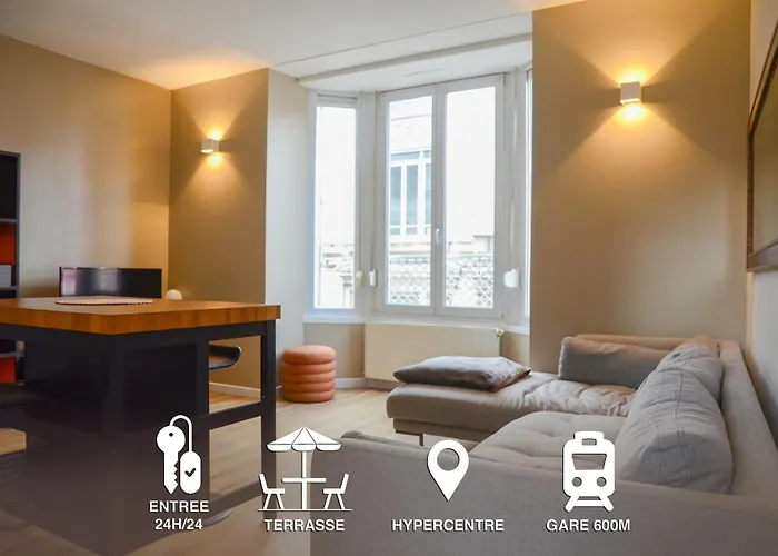 T2, Centre Ville, Wifi, Gare 600m, Prox Lille, Terrasse *